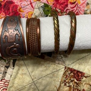 Copper and Brass Ladies Bracelet Set- all 4 
Older 1970’s